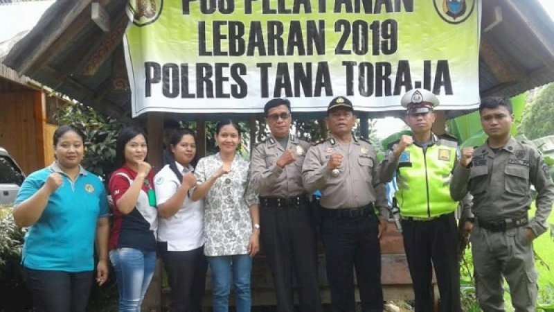 Salah satu pos pelayanan Lebaran 2019 Polres Tana Toraja.