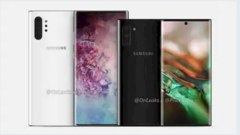 Gambaran desain Samsung Galaxy Note 10