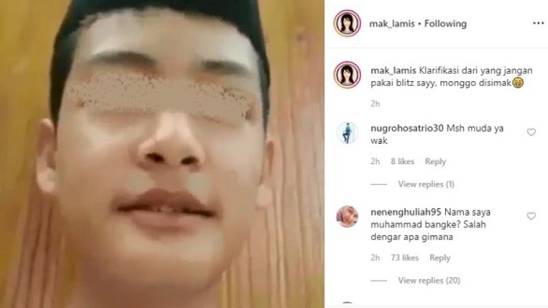 Tangkapan layar video remaja yang mengaku pemeran pria dalam video mesum, "Jangko Kasi Nyala Blitz-nya".