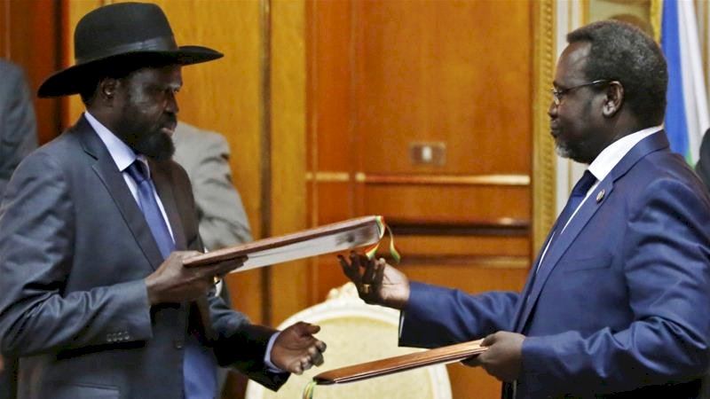 Sudan Selatan terjun ke perang pada 2013 ketika Presiden Salva Kiir menuduh mantan wakilnya Riek Machar merencanakan kudeta [Reuters] 
