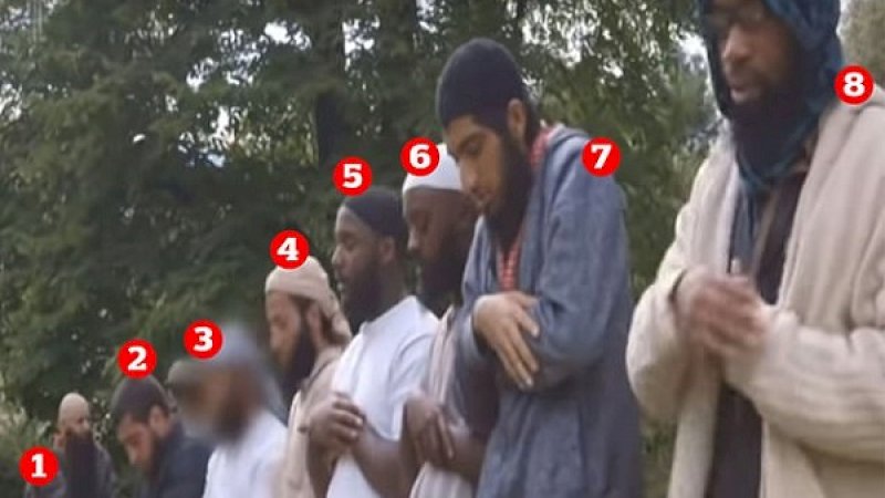 Dari kiri ke kanan, mereka diberi nama untuk pertama kalinya sebagai Shakil Chapra (satu), Murat Kocchat (dua), Abdul Muquith (tiga), Khuram Butt (empat), Emmanuel Kelly Asamoah (lima), Adinan Abdulatif (enam), Taha Hussain (tujuh) dan Ricardo McFarlane (delapan)    
