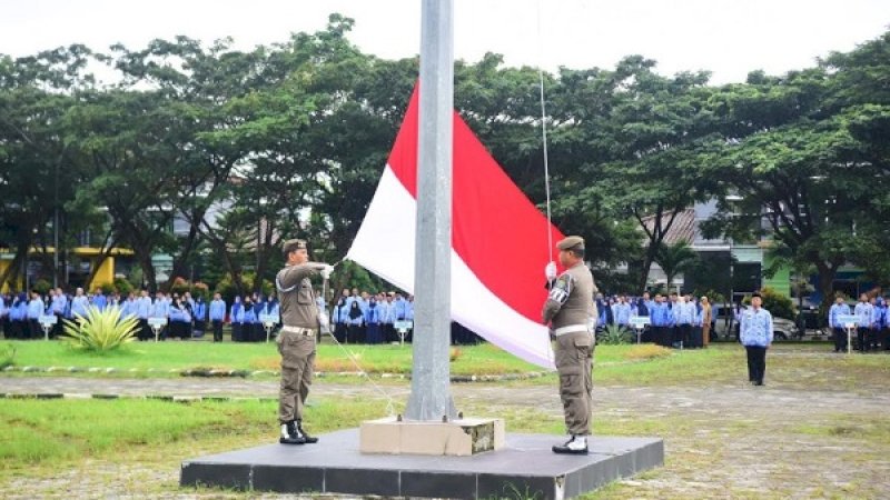 Apel Integritas di halaman kompleks Gabungan SKPD Sidrap, Senin, 17 Juni 2019.