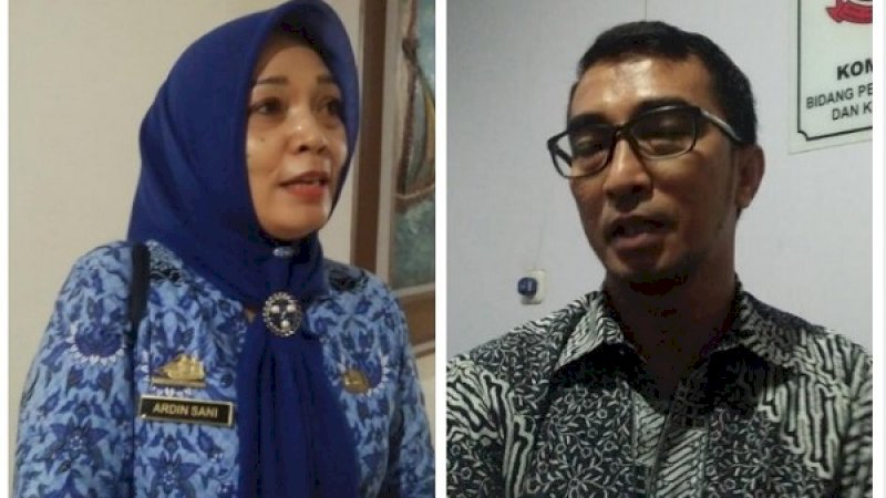 Dirut RS Daya, Ardin Sani dan Anggota Komisi B DPRD Kota Makassar, Mario David.