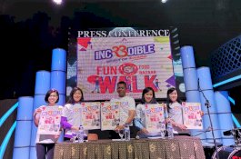 Dilepas Gubernur Sulsel, Peserta Fun Walk Almadera Hotel Berikan Doorprize Umroh