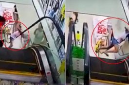 Menengok ke Bawah Saat Naik Eskalator, Leher Gadis Ini Hampir Patah