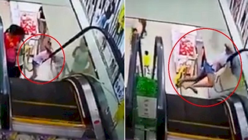 Cupikan video seorang pengunjung nyaris terputus lehernya.