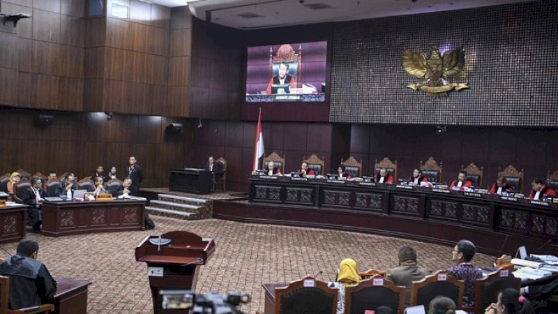 Suasana sidang di Mahkamah Konstitusi.