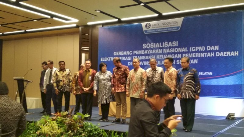 Bupati Sidrap Ikuti Sosialisasi GPN dan Elektronisasi Transaksi Keuangan