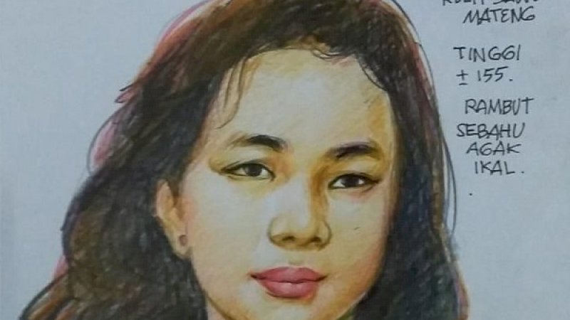 Sketsa Fifiana yang dikeluarkan polisi.