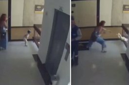 Detik-detik Ibu Tangkap Kaki Bayi yang Jatuh di Lantai Kantor Bertingkat