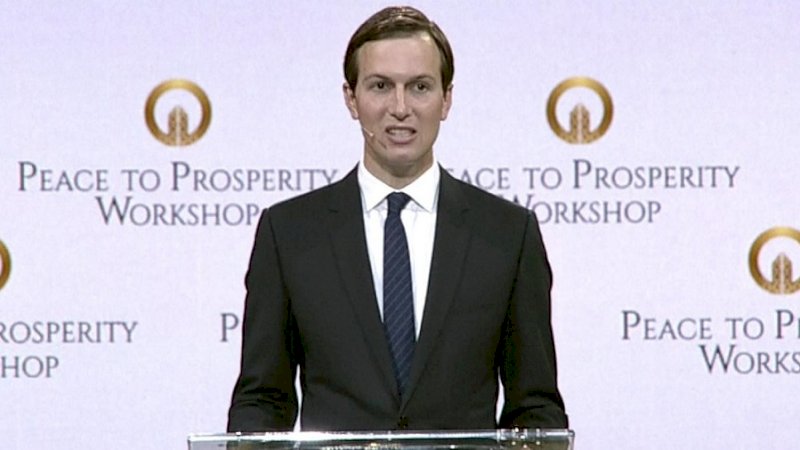 Jared Kushner berbicara di lokakarya Peace to Prosperity 