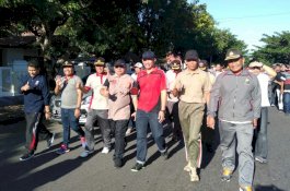 HUT Bhayangkara ke-73, Polres Jeneponto Gelar Jalan Sehat