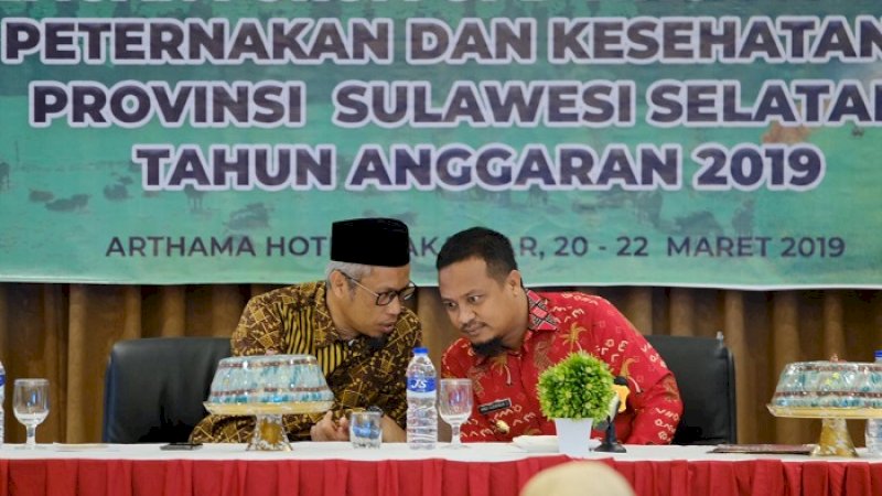 Ketua IPI Sulsel Iqbal Djalil bersama Wagub Sulsel, Andi Sudirman Sulaiman.
