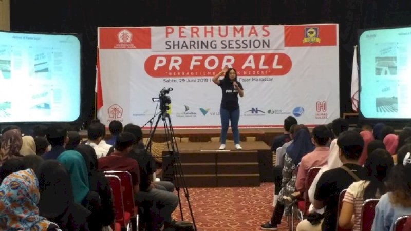 Suasana Sharing Session Perhumas Sulsel di Unifa, Sabtu, 29 Juni 2019.