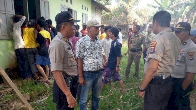 Lokasi tempat pelaku menghabisi iparnya dengan golok.