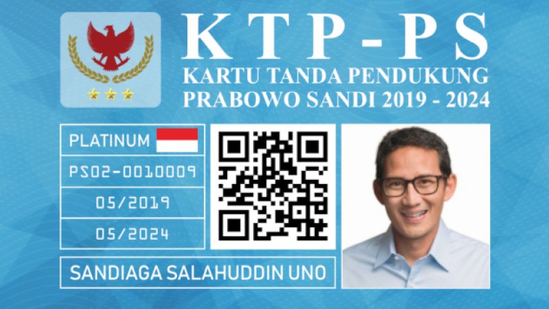KTP-PS milik Sandiaga Salahuddin Uno