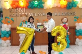 73 Tahun, BNI Wilayah Makassar Rayakan Ultah Secara Sederhana