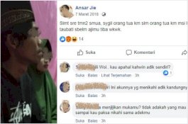 Nama Akun Facebooknya Sama, Warganet Salah Serang Pelaku Kawin Sedarah
