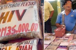 Pria Sabah Jual Obat HIV seharga Rp119 Juta di Pasar Malam