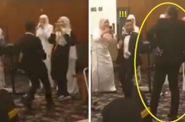 Aksi Kocak Pria Malaysia Saat Seorang Pria Muda Mencoba Berdansa dengan Istrinya