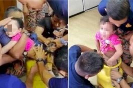 Video Penyelamatan Bocah yang Kakinya Terjebak di Tangki Gas oleh Petugas Damkar