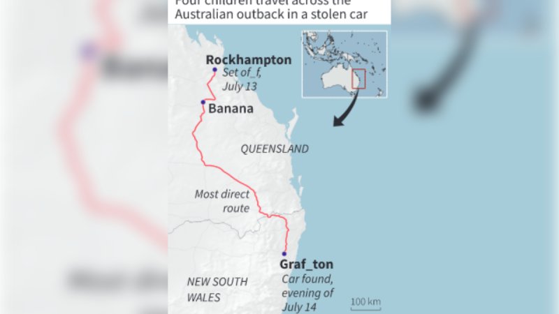 4 Bocah Nekat Kendarai Mobil Hingga ke Pedalaman Australia