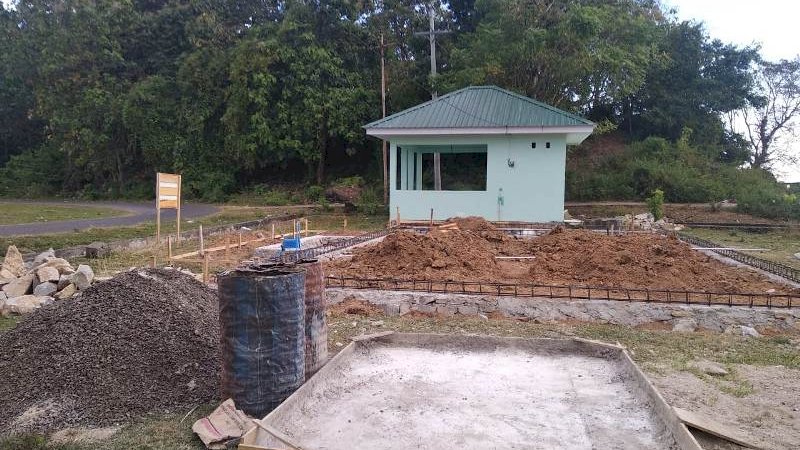 Proyek Bank Sampah Bahagia milik Dinas Lingkungan Hidup yang saat ini tengah dikerjakan.