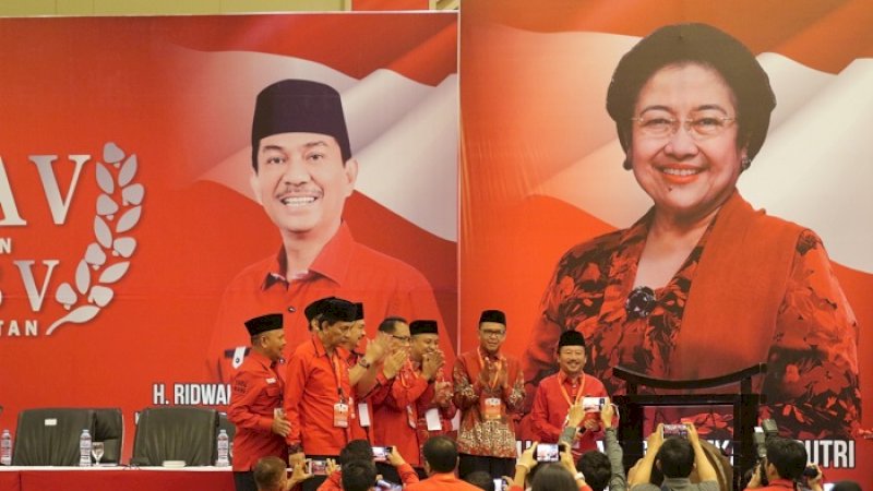 Suasana konfercab PDIP se-Sulsel di Hotel Claro Makassar, Jumat (19/7/2019).