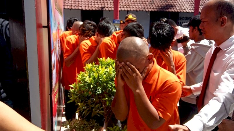 Sepekan Operasi, 12 Pengedar Sabu Dijaring Polisi di Gowa