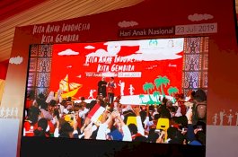 Ribuan Anak Rayakan HAN di Karebosi, Yohana: Gantikan Mama Yo Jadi Menteri