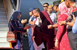 Didampingi Istri, Wagub Sulsel Sambut Mufidah Kalla