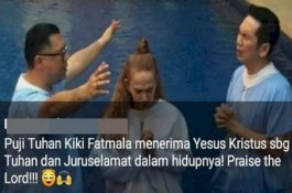 Foto Baptisnya Tersebar, Benarkah Kiki Fatmala Pindah Agama?
