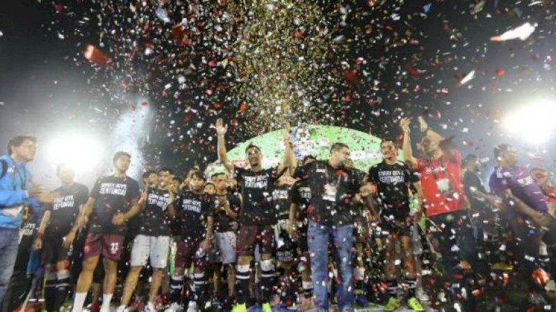 PSM Makassar pada laga terakhir Liga 1 2018.