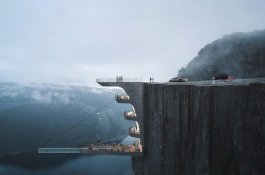 Desain Unik Hotel Anti Gravitasi yang Menggantung di Tebing 609 Meter