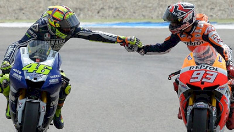 Valentino Rossi dan Marc Marquez © Yamaha MotoGP