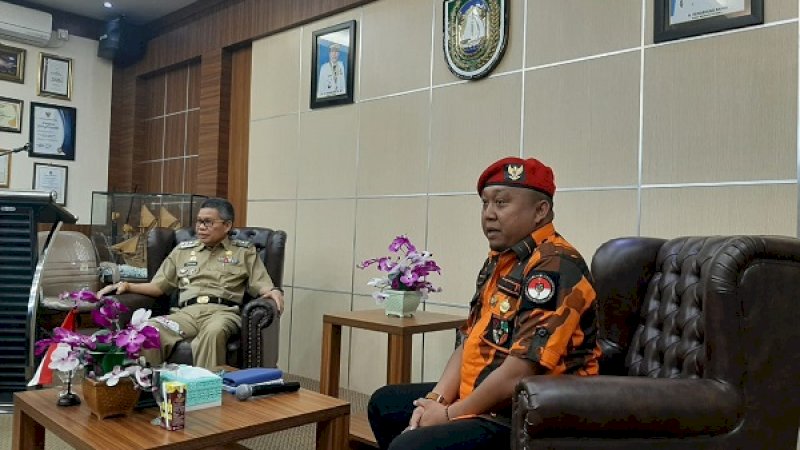 Pimpinan Anak Cabang (PAC) Pemuda Pancasila (PP) Kecamatan Ujung dan Soreang, bersilaturahmi dengan Wali Kota Parepare, HM Taufan Pawe, di Ruang Rapat Wali Kota Parepare, Selasa (30/07/2019).
