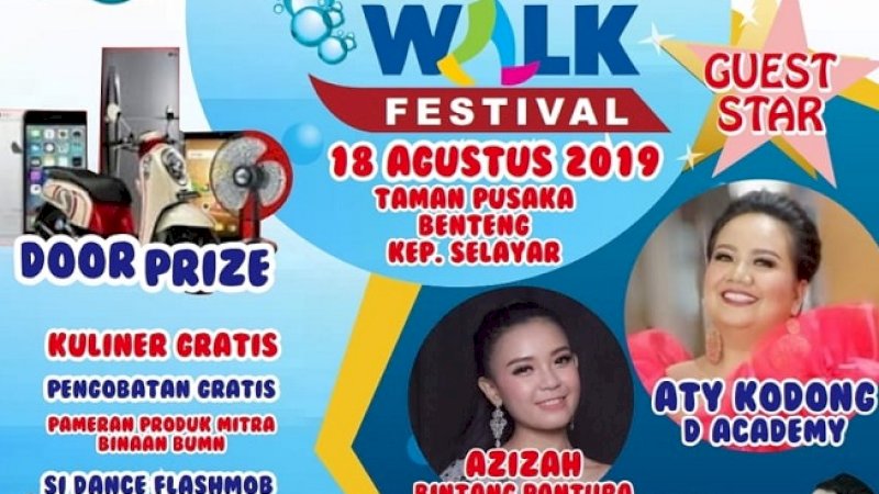 Aty Kodong dan Bintang Pantura akan Ramaikan Event Selayar Foam Fun Walk Festival