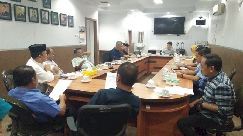 Suasana rapat badan musyawarah DPRD Makassar, Jumat (2/8/2019).