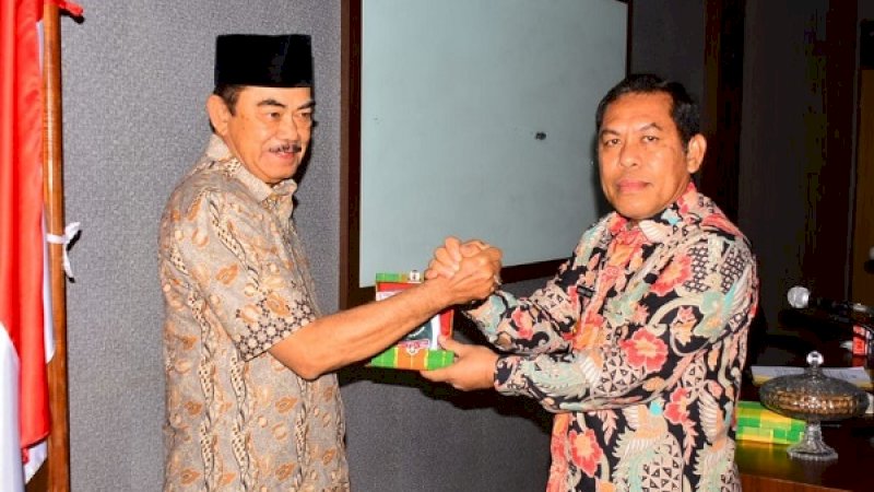 Ketua Pansus DPRD Sulsel, Andi Marzuki Wadeng (kiri) bersama Wakil Bupati Sidrap, H Mahmud Yusuf.
