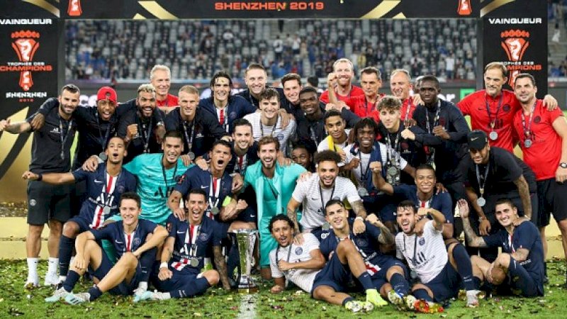 Paris Saint-Germain berhasil menjadi juara Piala Super Prancis 2019. (Foto: SuperSport)