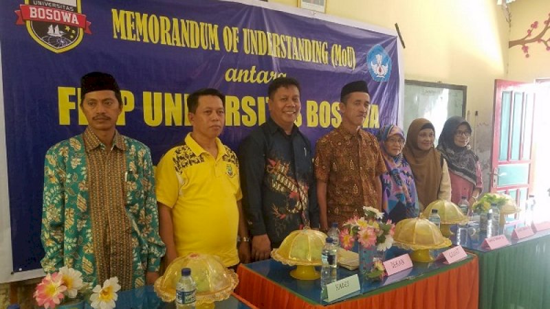 Upaya Tingkatkan Pendidikan, FKIP Unibos Makassar MoU dengan Sekolah Se-Kabupaten Pangkep