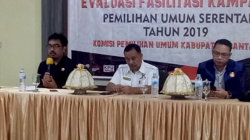 Rapat evaluasi Pemilu 2019 yang digelar KPU Bantaeng.