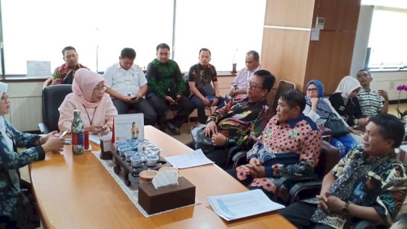 Bupati Bulukumba AM Sukri A Sappewali didampingi legislator Bulukumba mendatangi ke kantor Kementerian Kesehatan (Kemenkes) Republik Indonesia, Rabu (7/8/2019).