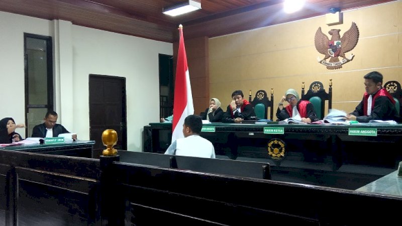 Lanjutan sidang kasus pembunuhan dengan agenda pemeriksaan saksi di PN Sungguminasa, Rabu (7/8/2019).