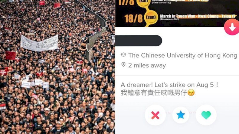 Massa Pengunjuk Rasa di Hong Kong Gunakan Tinder dan Pokemon Go! untuk Komunikasi
