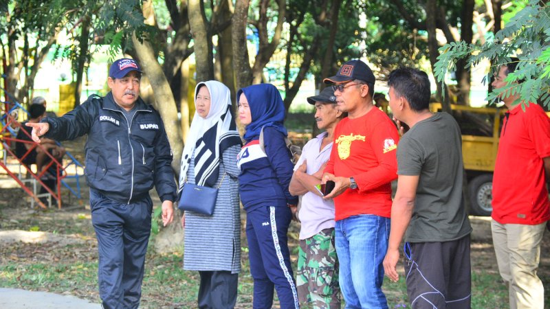 Dollah Mando Tinjau Renovasi Monumen Ganggawa Sidrap