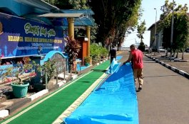 Lantamal VI Siapkan Lapangan Arafuru untuk Salat Iduladha, Mimbar dan Karpet Sudah Dipasang