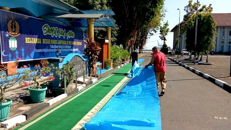 Pangkalan Utama TNI AL VI (Lantamal VI) Lapangan Arafuru sebagai lokasi salat Iduladha 1440 H/2019 M bersama masyarakat, Minggu (11/8/2019).