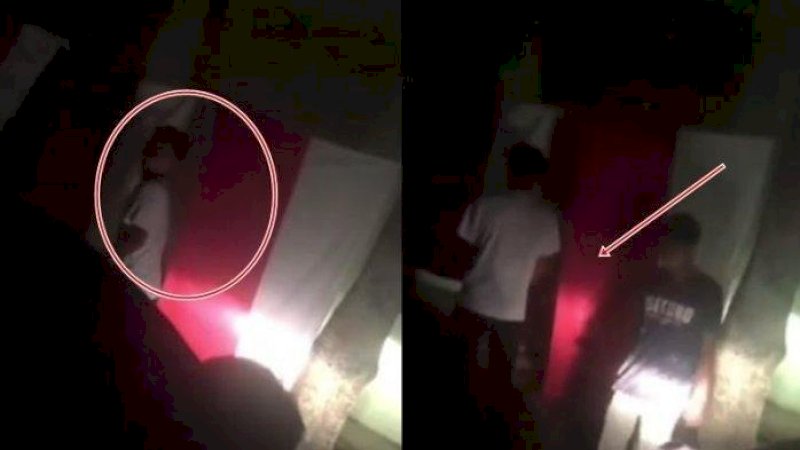 Potongan video yang menunjukkan pemuda ini seolah-olah sedang mengencingi bendera merah putih.