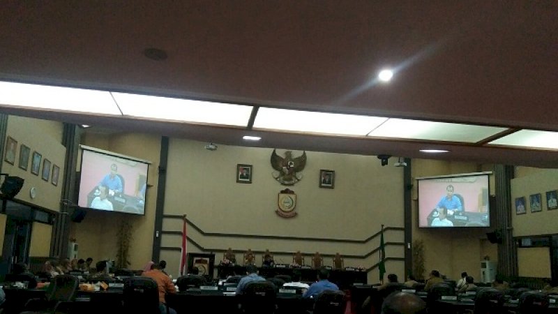 Rapat Badan Anggaran tentang kebijakan umum perubahan APBD tahun 2019 di kantor DPRD Makassar, Senin (12/8/2019).